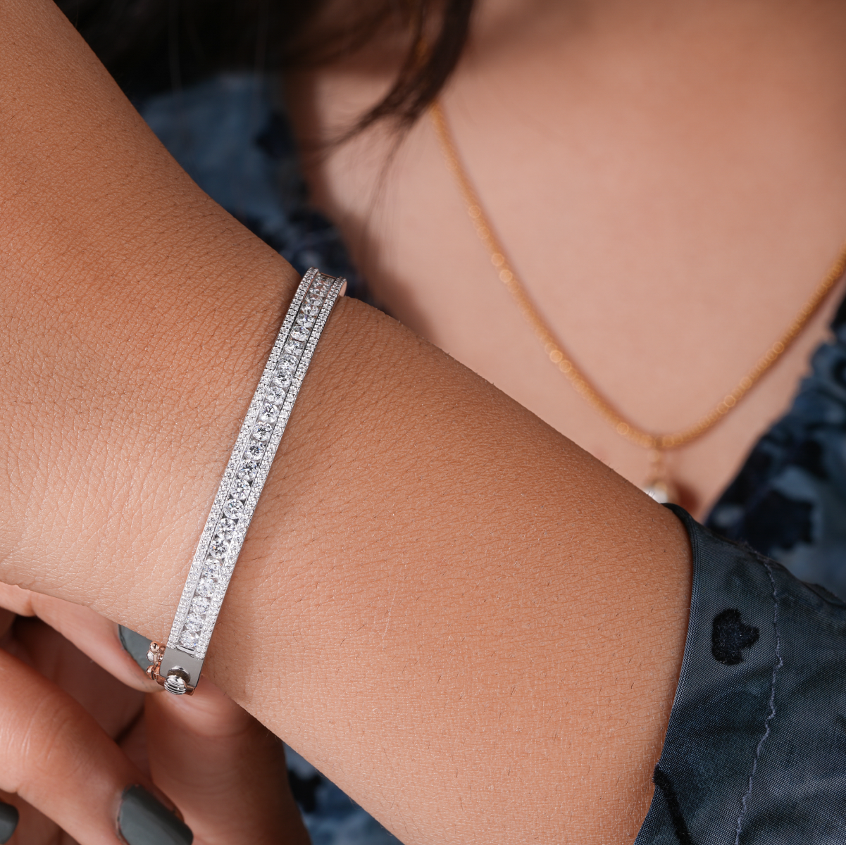 Sparkling Statement Lab Diamond Bracelet